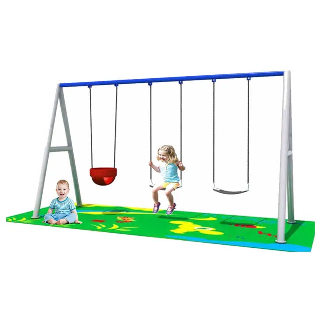 MYTS Metal Playground Swing Set: Outdoor Fun For Kids! - Laadlee