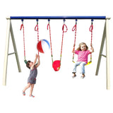 MYTS Metal Playground Swing Set: Outdoor Fun For Kids! - Laadlee