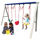 MYTS Metal Playground Swing Set: Outdoor Fun For Kids! - Laadlee