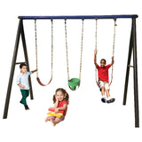 MYTS Metal Playground Swing Set: Outdoor Fun For Kids! - Laadlee