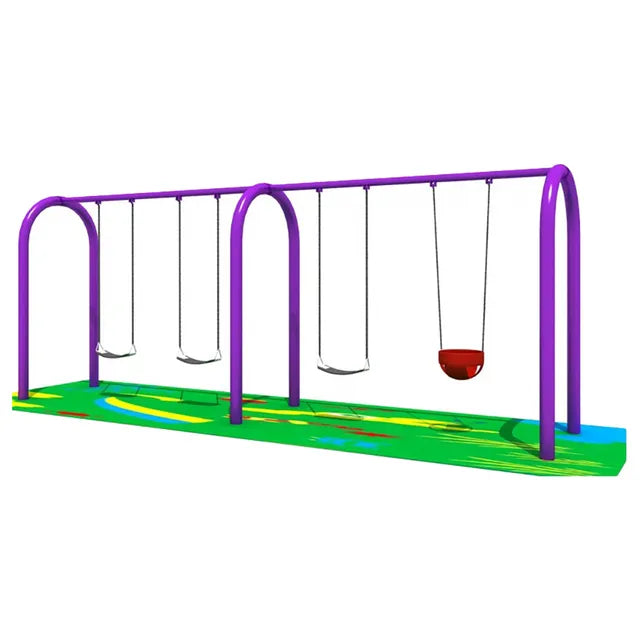 MYTS Mega Swing Spectacular Spring 4 Swing Set For Kids - Laadlee