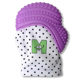 Malarkey Kids Munch Mitt Teething Mitten Polka Dots - Purple - Laadlee