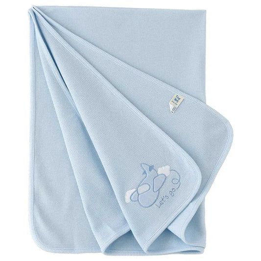 Tiny Hug Baby Thermal Blanket - Blue - Laadlee