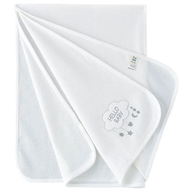 Tiny Hug Baby Thermal Blanket - White - Laadlee