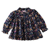 Jelliene All Over Printed Dress - Navy Blue - Laadlee