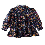 Jelliene All Over Printed Dress - Navy Blue - Laadlee