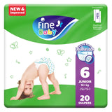 Fine Baby Diapers - Size 6 | Junior | 16+kg | 20pcs - Laadlee