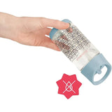 Badabulle Blue Cats Straw Water Bottle - 350ml - Laadlee