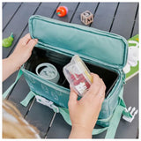 Badabulle 2 in 1 Washable Fabric Travel Booster Seat - Green Bears - Laadlee