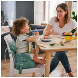 Badabulle 2 in 1 Washable Fabric Travel Booster Seat - Green Bears - Laadlee