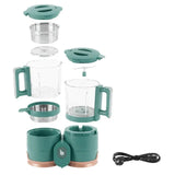 Babymoov Nutribaby Glass 4-in-1 Food Processor 1.5 L - Teal