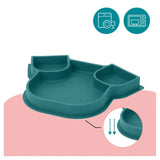 Babymoov Divided Silicone ISY Plate - Blue