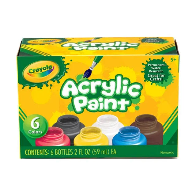 Crayola Acrylic Paint Set - Pack of 6 - Laadlee
