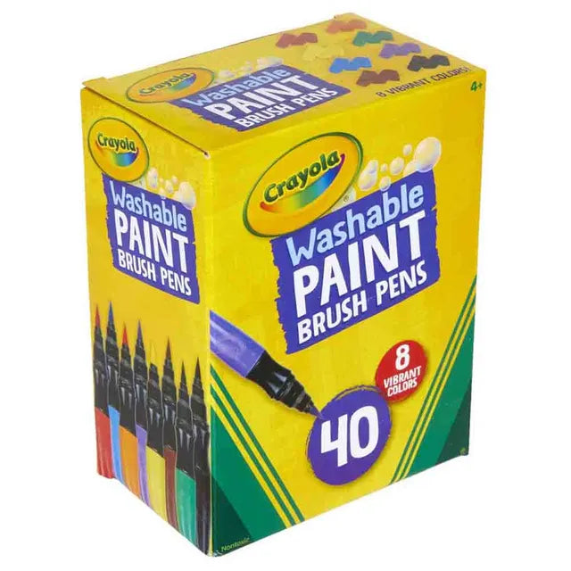Crayola Washable Paint Brush Pens - Pack of 40 - Laadlee