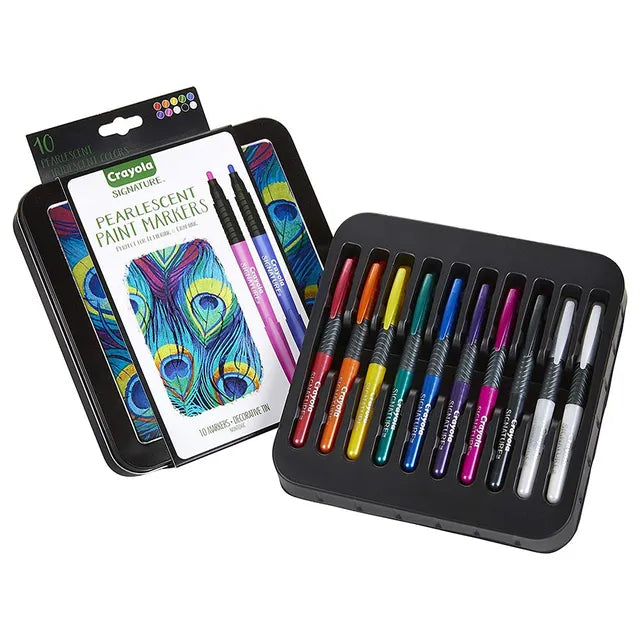 Crayola Pearlescent Paint Markers Multi Surface - Pack of 10 - Laadlee