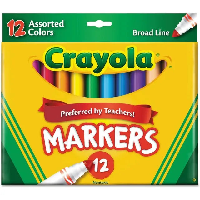 Crayola Broad Line Markers - Pack of 12 - Laadlee