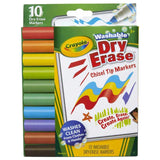 Crayola Wedge Tip Dry-Erase Washable Markers - Pack of 10 - Laadlee