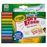 Crayola Slim Dry-Erase Wahable Markers - Pack of 10 - Laadlee