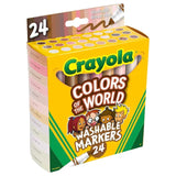 Crayola Colors of the World Skin Tone Washable Markers - Pack of 24 - Laadlee
