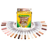 Crayola Colors of the World Skin Tone Washable Markers - Pack of 24 - Laadlee