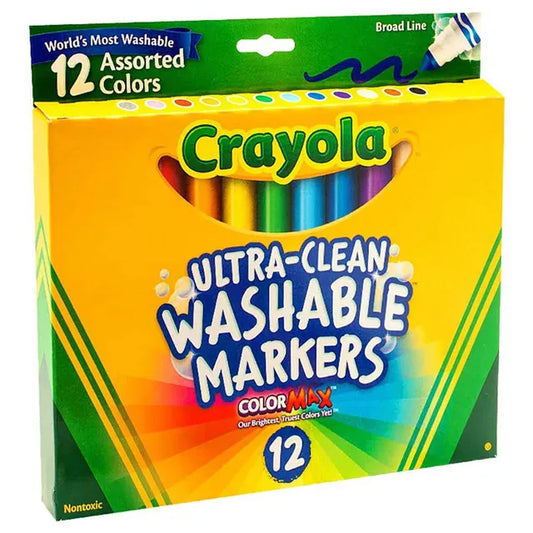 Crayola Ultra-Clean Washable Broad Line ColorMax Markers - Pack of  12
