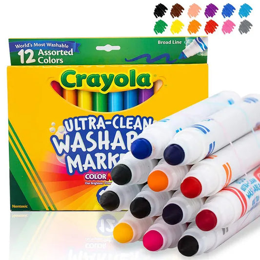 Crayola Ultra-Clean Washable Broad Line ColorMax Markers - Pack of  12