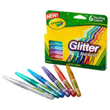Crayola Glitter Markers - Pack of 6 - Laadlee