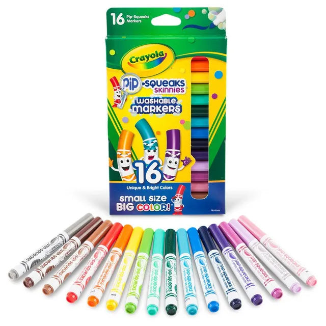 Crayola Washable Pip-Squeaks Skinnies Markers - Pack of 16