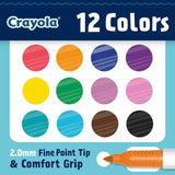 Crayola Fine Point Doodle Markers - Pack of 12 - Laadlee