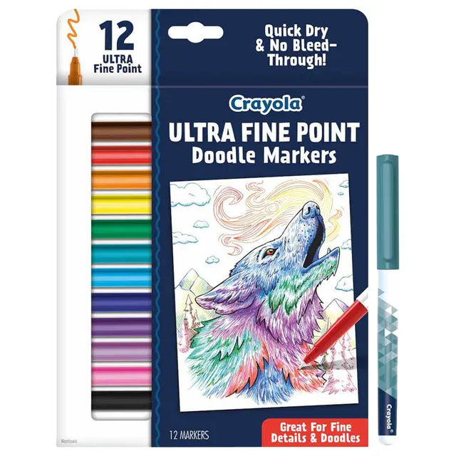 Crayola Ultra-Fine Point Doodle Markers - Pack of 12 - Laadlee