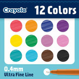Crayola Ultra-Fine Point Doodle Markers - Pack of 12 - Laadlee