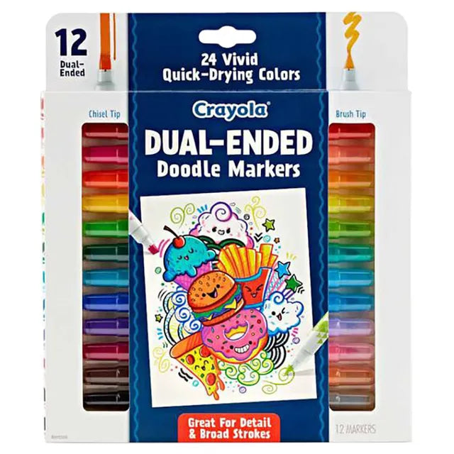 Crayola Dual-Ended Doodle Markers Pack of 12 - Laadlee
