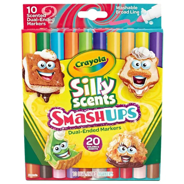 Crayola Silly Scents Broad LIne Dual-Ended Washable Markers - Pack of 10 - Laadlee