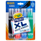 Crayola XL Poster Markers, Classic Colors - Pack of 4 - Laadlee