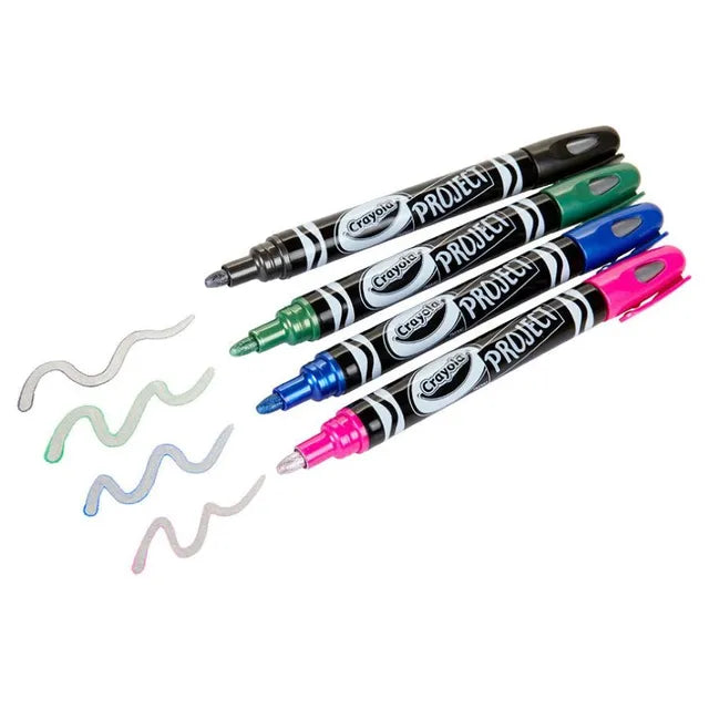 Crayola  Project Metallic Outline Markers - Pack of 4