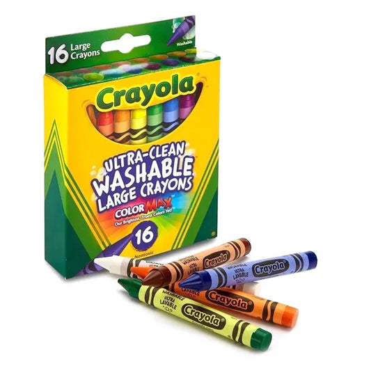 Crayola Ultra-Clean Washable Large Crayons Pack of 16