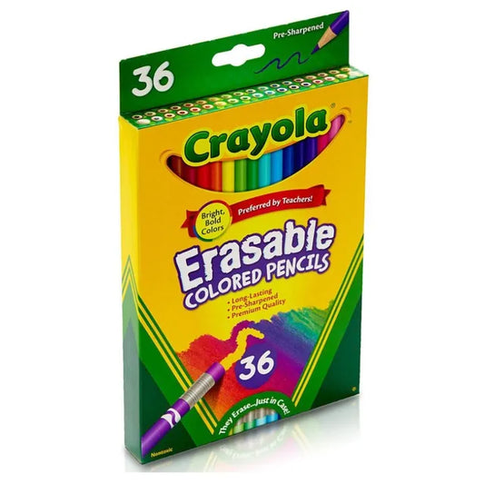 Crayola Erasable Colored Pencils - Pack of 36