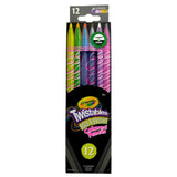 Crayola Erasable Twistables Bold and Bright Colored Pencils - Pack of 12 - Laadlee