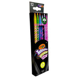 Crayola Erasable Twistables Bold and Bright Colored Pencils - Pack of 12 - Laadlee