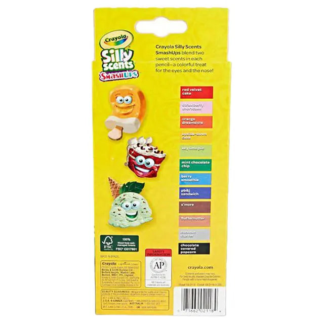 Crayola Silly Scents Smashups Colored Pencils - Pack of 12