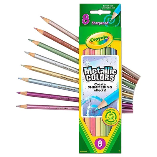 Crayola Metallic Colored Pencils - Pack of 8