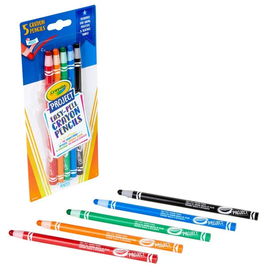 Crayola Crayola Project Easy Peel Crayon Pencils - Pack of 5