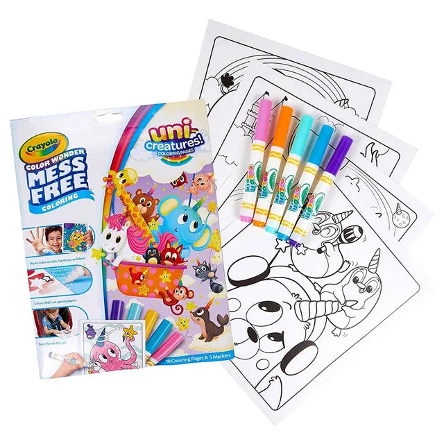Crayola Coloring Pages & Markers - Uni Creatures - Laadlee