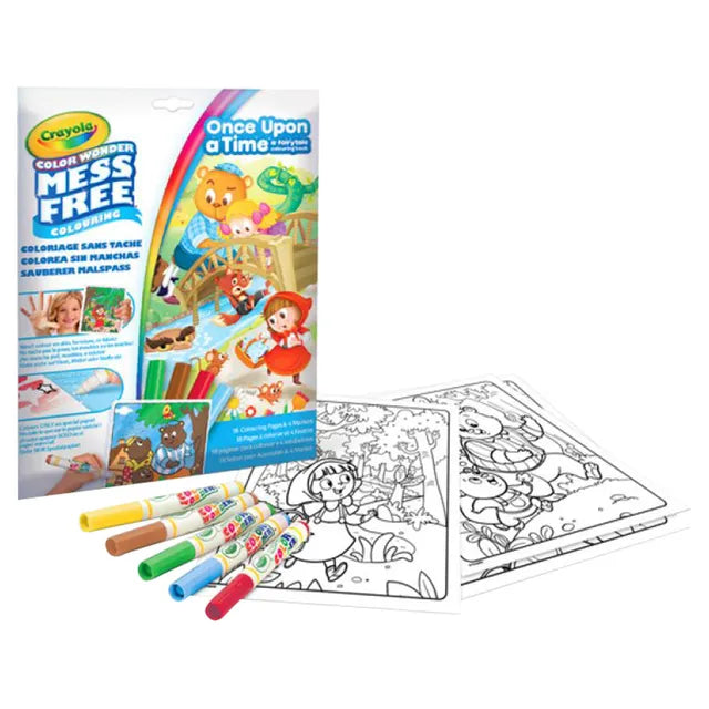 Crayola Color Wonder Coloring Book with 4 Markers - Once Upon A Time