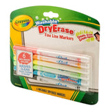 Crayola Dry-Erase Fine Line Washable Markers - Pack of 6 - Laadlee