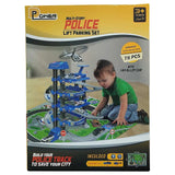 D-Power 4 Storied Police Station DIY Lift Parking Set - 78Pcs - Laadlee