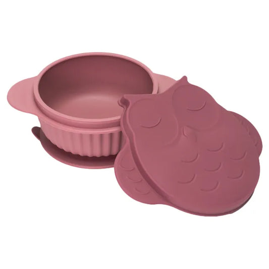 InnoGio - Gio Owl Bowl with Lid - Pink - Laadlee
