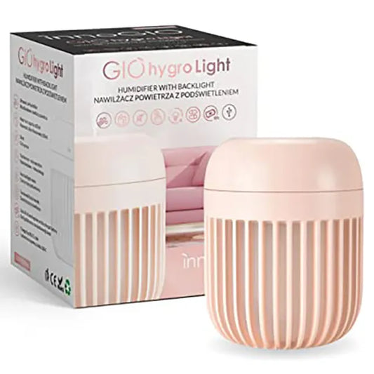 InnoGio - Hygro, Ultrasonic Air Humidifier with Night Light - Pink - Laadlee
