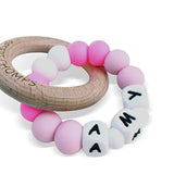 Desert Chomps Personalized Teether Ringlet - Desert Rose