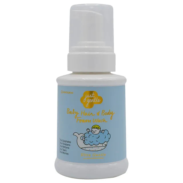 Just Gentle Baby Hair & Body Foam Wash - Ultra Gentle - 230ml - Laadlee